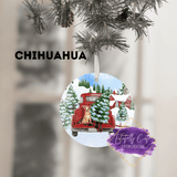 Red Truck & Dog Breed Christmas Christmas Ornament - Tututally Cute Custom Creations