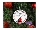 Cardinal Memorial Christmas Aluminum Ornament - Tututally Cute Custom Creations