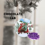 Red Truck & Dog Breed Christmas Christmas Ornament - Tututally Cute Custom Creations