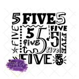 Collage Number Birthday Shirt - Tututally Cute Custom Creations