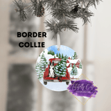 Red Truck & Dog Breed Christmas Christmas Ornament - Tututally Cute Custom Creations