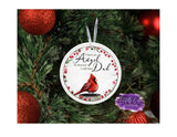 Cardinal Memorial Christmas Aluminum Ornament - Tututally Cute Custom Creations