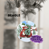 Red Truck & Dog Breed Christmas Christmas Ornament - Tututally Cute Custom Creations