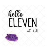 Hello Ages Birthday Shirt - Tututally Cute Custom Creations
