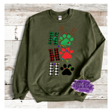 Ho, Ho, Ho Paw Print Christmas Sweater - Tututally Cute Custom Creations