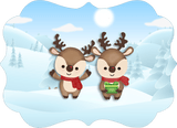 Reindeer Family Aluminum Ornament - Tututally Cute Custom Creations