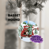 Red Truck & Dog Breed Christmas Christmas Ornament - Tututally Cute Custom Creations