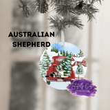 Red Truck & Dog Breed Christmas Christmas Ornament - Tututally Cute Custom Creations