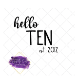 Hello Ages Birthday Shirt - Tututally Cute Custom Creations