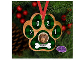 Paw Print Plaid Aluminum Ornament - Tututally Cute Custom Creations