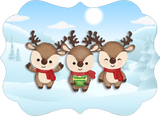 Reindeer Family Aluminum Ornament - Tututally Cute Custom Creations
