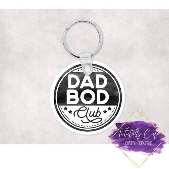 Dad Bod Club Double Sided Keychain - Tututally Cute Custom Creations 