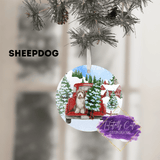 Red Truck & Dog Breed Christmas Christmas Ornament - Tututally Cute Custom Creations