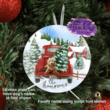 Red Truck & Dog Breed Christmas Christmas Ornament - Tututally Cute Custom Creations