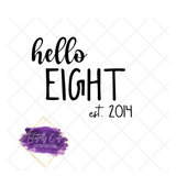 Hello Ages Birthday Shirt - Tututally Cute Custom Creations