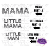 Pick Your Print - Parent/Child Sets - Adult & Child Print Sizes - Tututally Cute Custom Creations