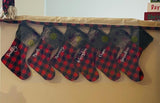 Buffalo Plaid Faux Fur Stockings - Tututally Cute Custom Creations