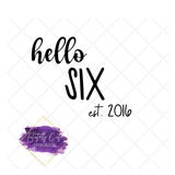 Hello Ages Birthday Shirt - Tututally Cute Custom Creations