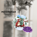 Red Truck & Dog Breed Christmas Christmas Ornament - Tututally Cute Custom Creations