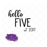 Hello Ages Birthday Shirt - Tututally Cute Custom Creations