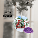 Red Truck & Dog Breed Christmas Christmas Ornament - Tututally Cute Custom Creations