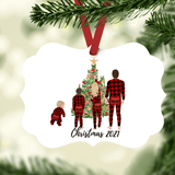 Family Christmas Aluminum Ornament - Tututally Cute Custom Creations