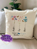 GRANDMA'S GARDEN FLOWER PILLOW (CUSTOMIZED) - Tututally Cute Custom Creations