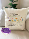 GRANDMA'S GARDEN FLOWER PILLOW (CUSTOMIZED) - Tututally Cute Custom Creations