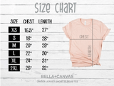 Unisex T-Shirt Size Chart