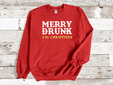 Merry Drunk I'm Christmas Sweatshirt - Tututally Cute Custom Creations