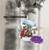 Red Truck & Dog Breed Christmas Christmas Ornament - Tututally Cute Custom Creations