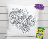 Colouring Pillow - Tututally Cute Custom Creations