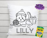Colouring Pillow - Tututally Cute Custom Creations