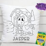Colouring Pillow - Tututally Cute Custom Creations