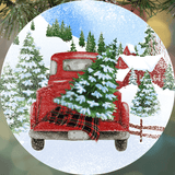 Red Truck & Dog Breed Christmas Christmas Ornament - Tututally Cute Custom Creations