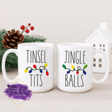 Tinsel Tits, Jingle Balls Coffee Mug (Christmas)