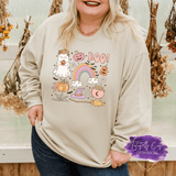 Retro Boo Halloween Shirt & Sweatshirts - Tututally Cute Custom Creations 