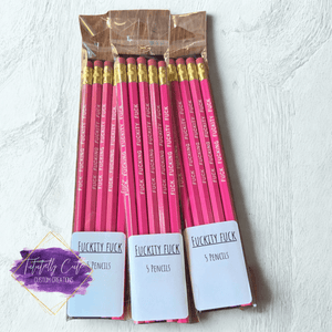 F*ck F*cking F*ckity F*ck Pencil Set - Tututally Cute Custom Creations 