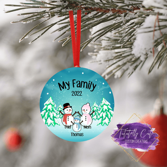 My Family Christmas Ornament - Tututally Cute Custom Creations 