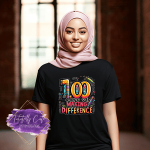100 Days Making A Difference Design - Tututally Cute Custom Creations 