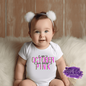Leopard/Pink Print We Wear Pink Design - Breast Cancer Apparel (Kids) - Tututally Cute Custom Creations 