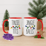Tinsel Tits, Jingle Balls Coffee Mug (Christmas)