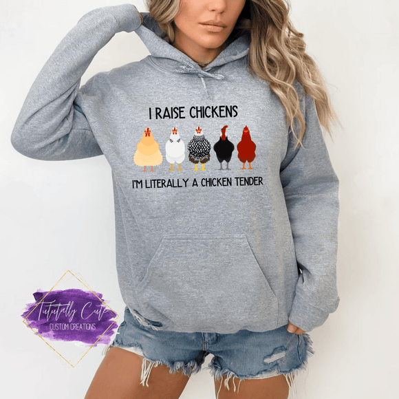 I Raise Chickens - Chicken Tender Shirt & Sweatshirts - Tututally Cute Custom Creations 