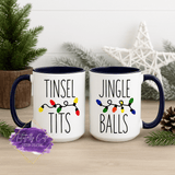 Tinsel Tits, Jingle Balls Coffee Mug (Christmas)