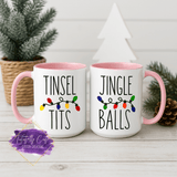 Tinsel Tits, Jingle Balls Coffee Mug (Christmas)