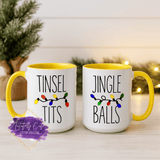 Tinsel Tits, Jingle Balls Coffee Mug (Christmas)