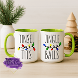 Tinsel Tits, Jingle Balls Coffee Mug (Christmas)