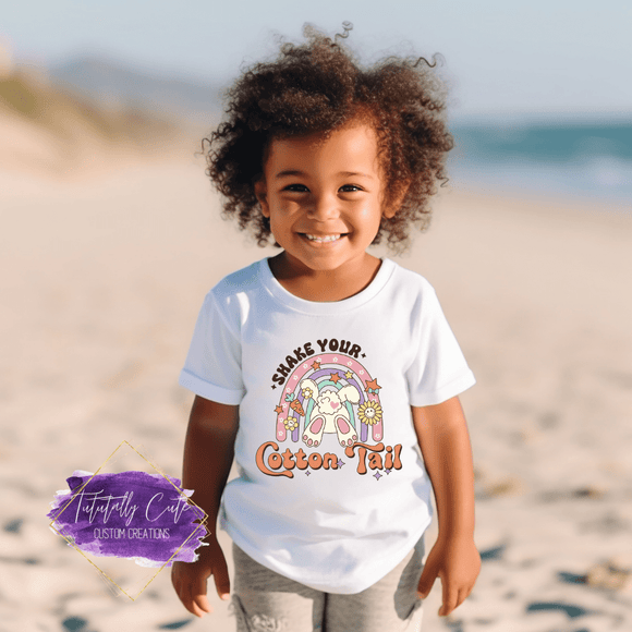 Shake Your Cotton Tail Kids Easter Shirt - Tututally Cute Custom Creations 