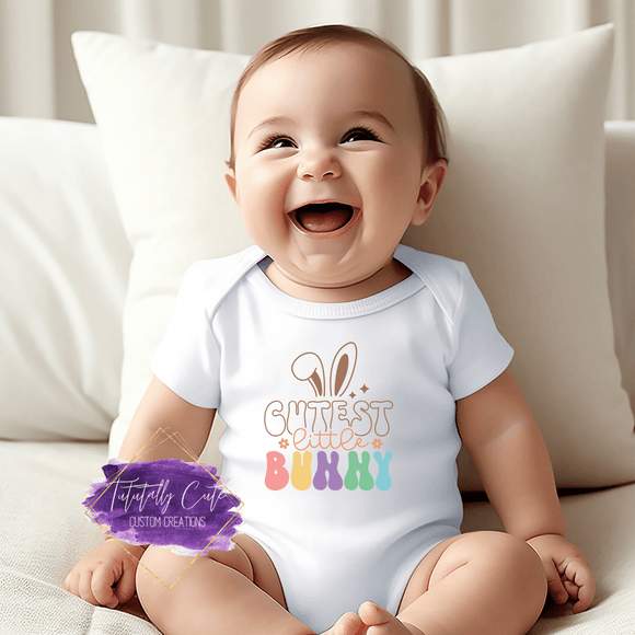 Cutest little Bunny Kids Easter Shirt - Tututally Cute Custom Creations 