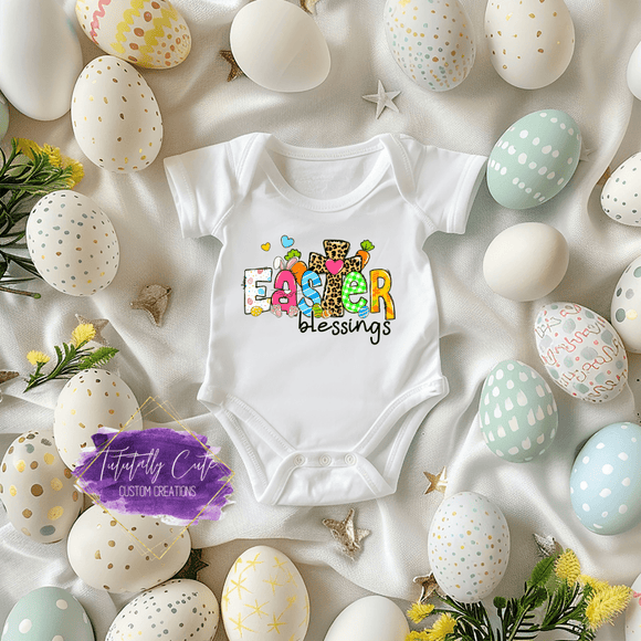 Easter Blessings Kids Easter Shirt - Tututally Cute Custom Creations 